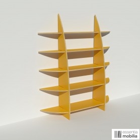 Bibliothèque bois stratifié jaune - Petite Voile