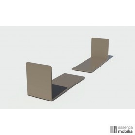 Ensemble de 2 cale-livres taupe en métal