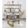 Bibliothèque bois massif et métal Crystal et Table basse verre bois métal Alliance