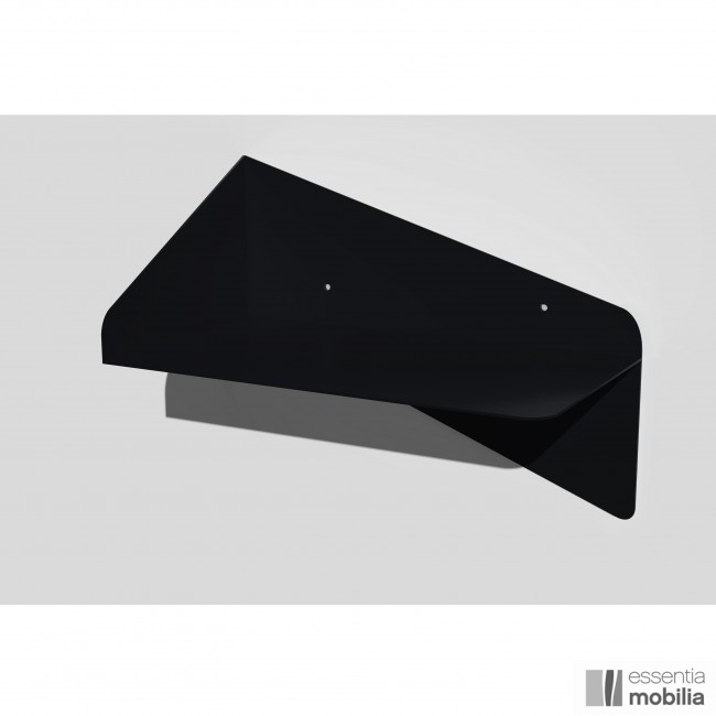 Table de chevet murale noire design en métal côté gauche - Angle à gauche - Envol ^