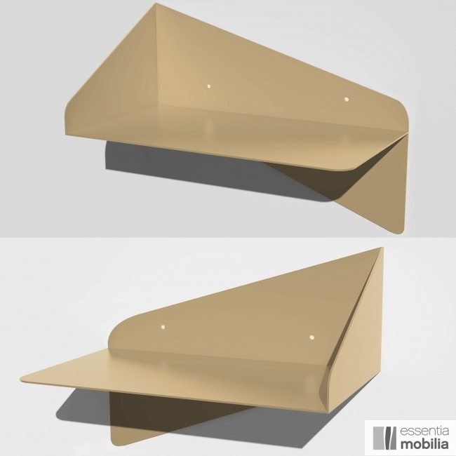 Ensemble de deux tables de chevet murales en métal - Beige clair