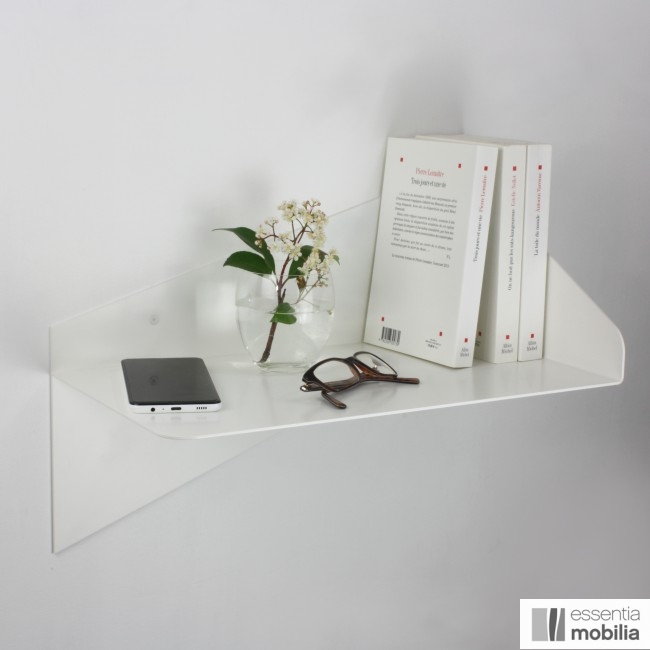 Etagère murale de chevet design blanche avec livres, portable - Envol