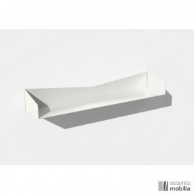 4 étagères murales - coloris blanc - largeur 96 cm - profondeur 20 cm