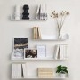 Ensemble d'étagères murales Delta+ (80 cm x 15 cm en bas, 50 cm x 15 cm en haut)