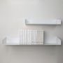 Paire de cales-livres blancs sur étagère Delta+