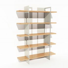 Bibliothèque bois et métal sur mesure Pixel ❤️