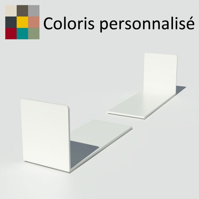 Paire de cales-livres avec coloris personnalisé (assorti étagères)