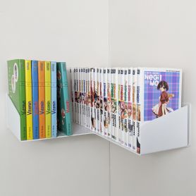 Etagère murale d'angle pour mangas - Corner