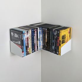 Etagère murale d'angle pour DVD - Corner