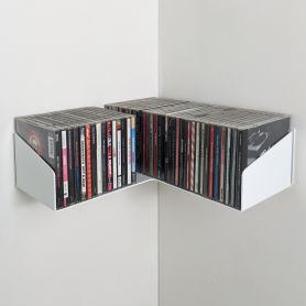 Etagère murale d'angle pour CD - Corner