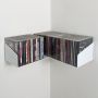 Etagère murale d'angle en métal pour CD - Corner Delta+