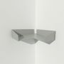 Etagère murale d'angle grise design en métal pour livres et déco - Corner