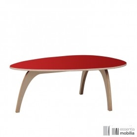 Table basse rouge de style vintage années 50