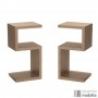Ensemble de 2 tables de chevet design en bois