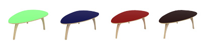 Tables basses colorées Essentia Mobilia