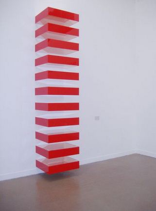 Simon Nicaise, 2011-Sans titre (Stack piece), +1 collection, Copper and Plexiglas-Dominique Fiat, Paris