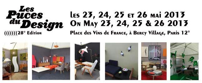 Les Puces du Design - 28ème édition à Paris - 23 au 26 mai 2013 - meubles vintage