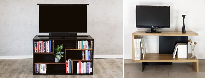 Idées de rangement pour les livres de poche avec des meubles TV - © Hinterlandsupply - Swing Essentia MOBILIA