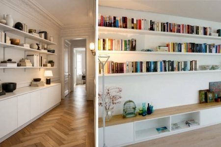 7 idées pour meubler un couloir étroit avec des étagères