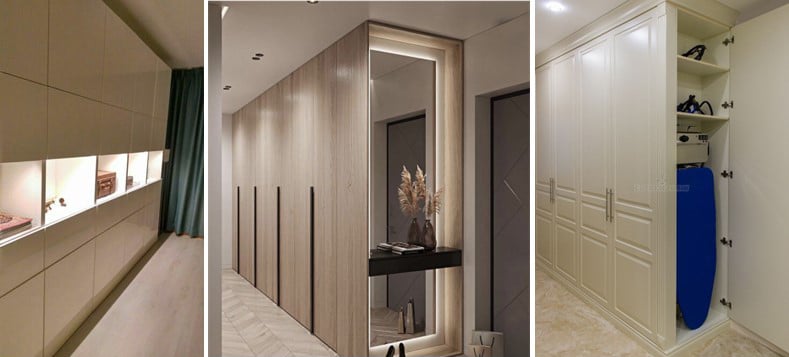 Créer des rangements intégrés dans son couloir - Crédits Pinterest