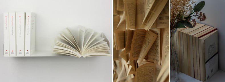 Idées de décorations murales avec des livres