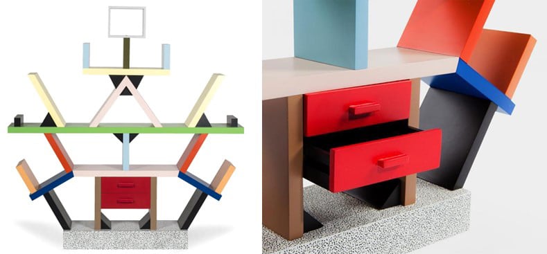 Bibliothèque Carlton par Ettore Sottsass pour Memphis Milano