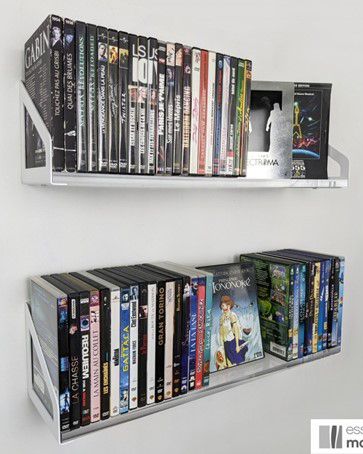Bibliotheque murale design plexiglas transparente