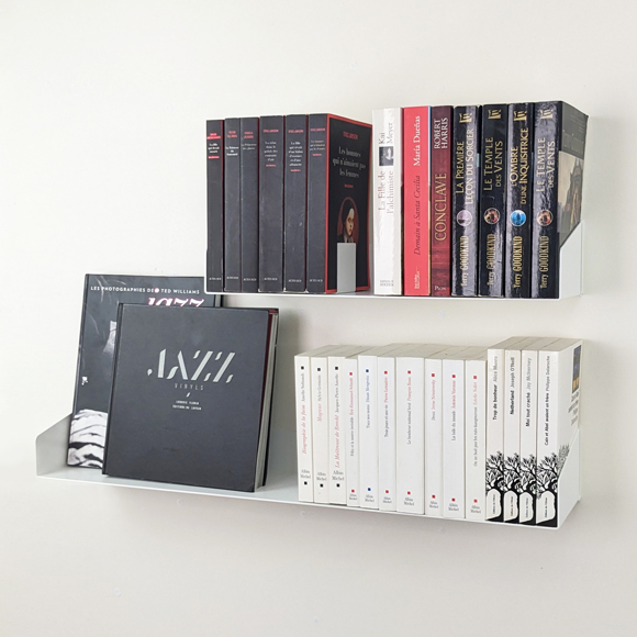 Ensemble d'étagères murales en métal pour ranger les livres - Delta+
