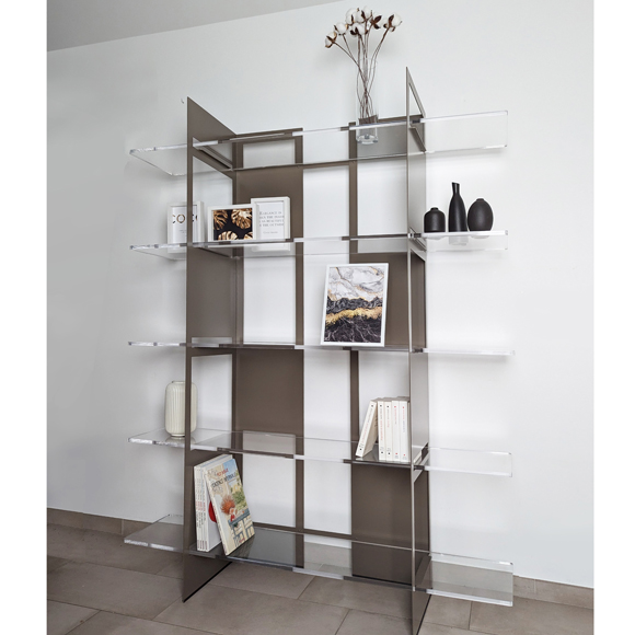 Etagère de rangement en plexiglas taupe Pixel