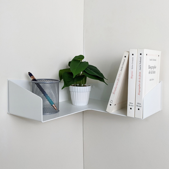 Etagère murale d'angle en métal design - Corner