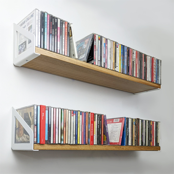 Etagères murales à CD en bois massif - Proust Essentia Mobilia