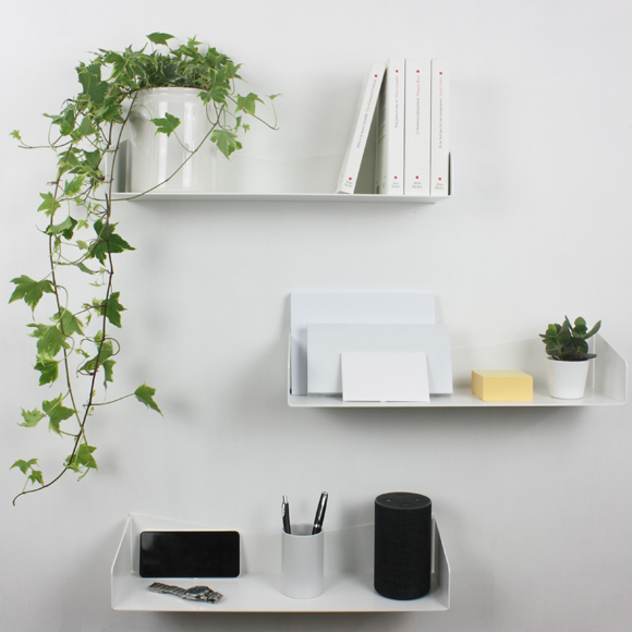 Ensemble d'étagères murales design en métal pour le bureau - Delta+ par Essentia Mobilia