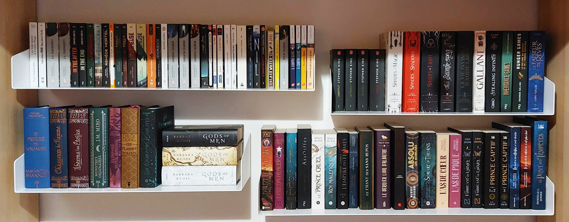 Etagères murales en métal pour livres classiques Delta+