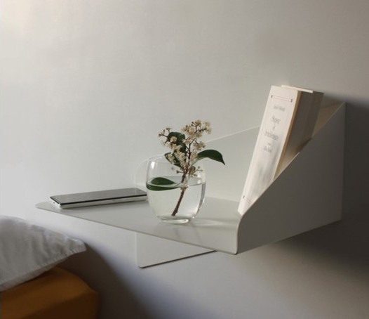 Chevet mural design en métal blanc - Envol