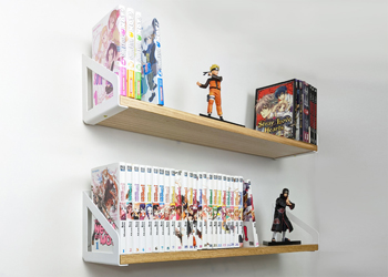 Etagère murale Proust bois massif pour les mangas 1