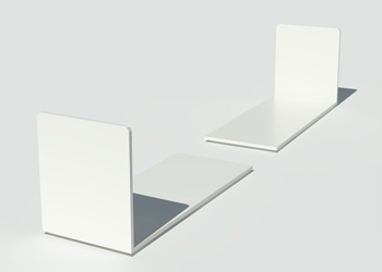 Paire de cale-livres assortis aux équerres des étagères murales Gamma